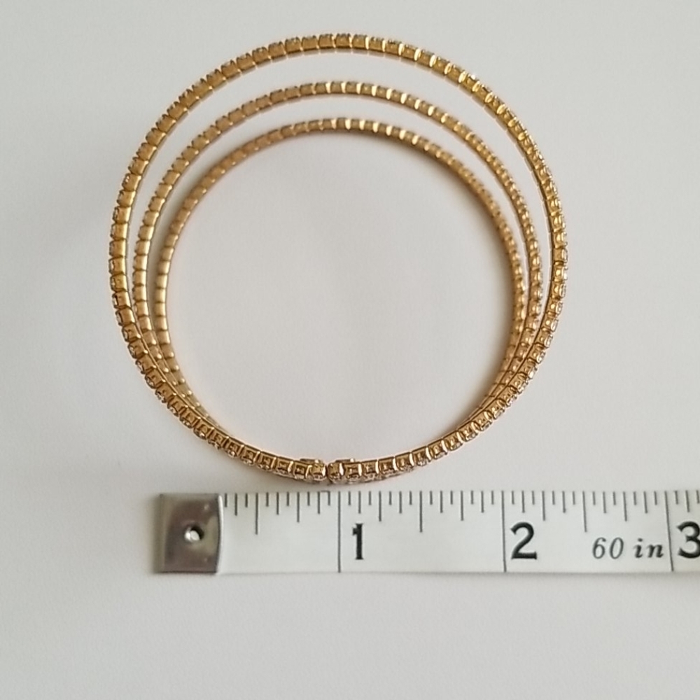 Gold Rhinestone Cuff - Picture 4 of 6
